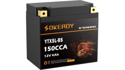 Μπαταρία SOKERDY YTX5L-BS Ιόντων Νατρίου Νa+ (Sodium Ion), 12V 4Ah, 150A/CCA γιά μηχαν΄άκια, ATV, UTV, Jet Ski, Snowmobile